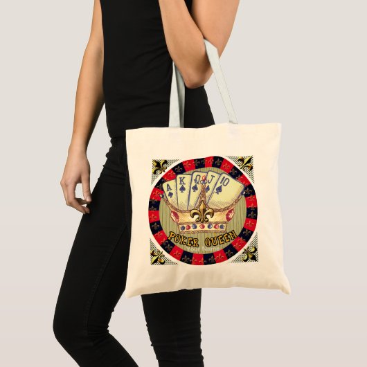 Poker Queen canvas tas (Voorkant (product))