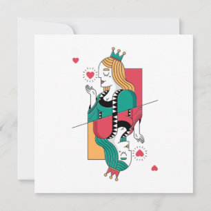 Poker Queen Heart Speekkaarten Casino Gambling Gi Kaart