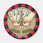 Poker Queen magneet (Voorkant)