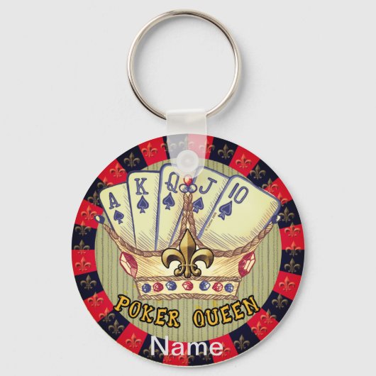 Poker Queen sleutelhanger (Voorkant)
