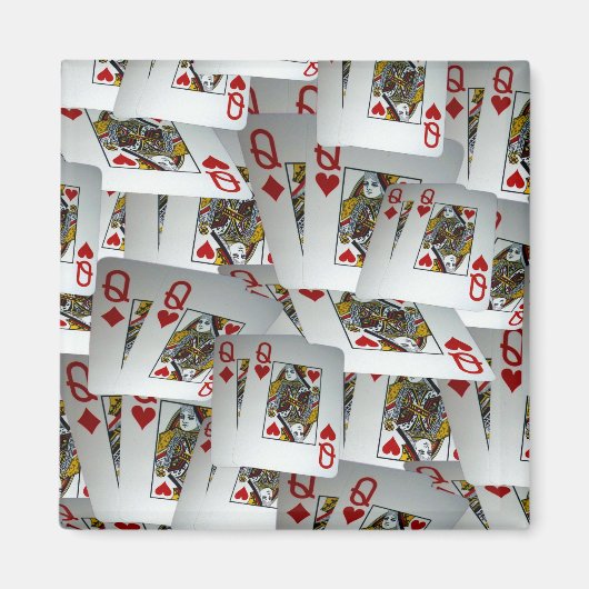 Poker Queens Design spelen, Magneet (Voorkant)