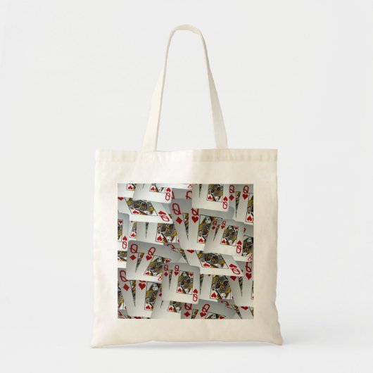 Poker Queens Design spelen, Tote Bag (Voorkant)