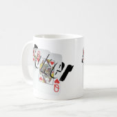 Poker Queens Dimensional Logo Coffee Mok. Koffiemok (Voorkant links)