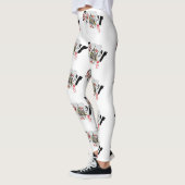 Poker Queens Logo, Leggings van het Witte Patroon  (Links)