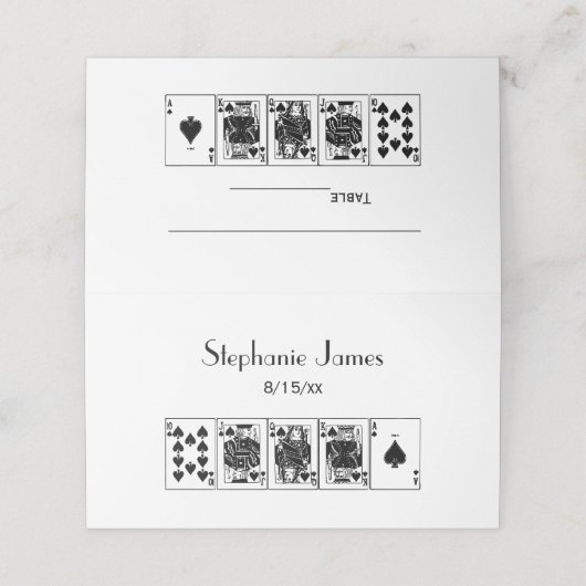 Poker recht spoelen Plaats kaart Escort Kaart Plaatskaartje (Buitenkant ongevouwen)