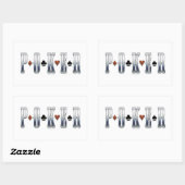Poker Rechthoekige Sticker (Vel)