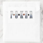 Poker Rechthoekige Sticker (Tas)