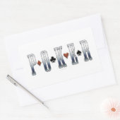 Poker Rechthoekige Sticker (Envelop)