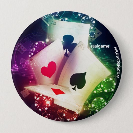 Poker Ronde Button 4,0 Cm (Voorkant)