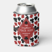 Poker Room Casino Kaart Suits Gepersonaliseerde Cl Blikjeskoeler (Blikje Achterkant)