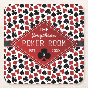 Poker Room Casino Kartonnen Onderzetters