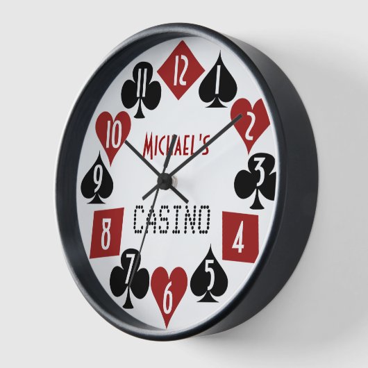 Poker Room Casino Suits naam Tekst (Hoek)