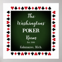Poker Room voor eigen Poster afdrukken