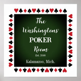 Poker Room voor eigen Poster afdrukken