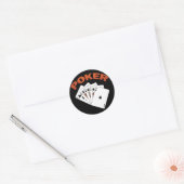 POKER ROYAL FLUSH RONDE STICKER (Envelop)