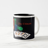 Poker Royal Flush Tweekleurige Koffiemok (Voorkant rechts)