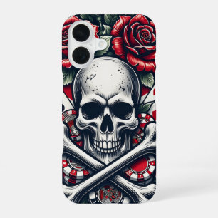 Poker Schedel Hoesje iPhone 16 Hoesje