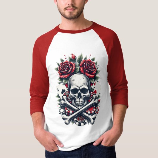 Poker Schedel T-shirt (Voorkant)