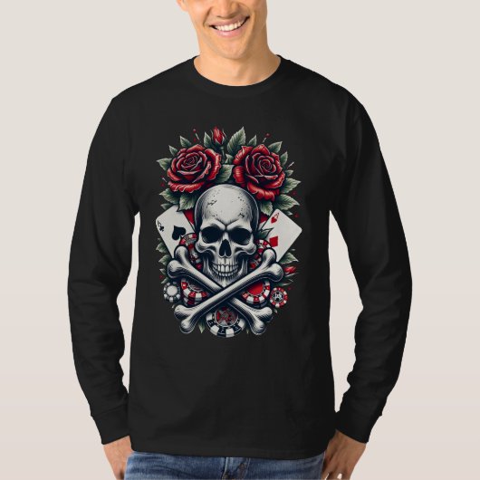 Poker Schedel T-shirt (Voorkant)