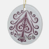 Poker Schoppen Keramisch Ornament (Links)