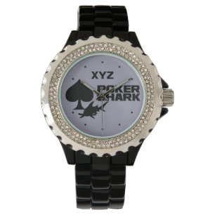 POKER SHARK aangepaste initialen horloges