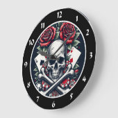 Poker Skull Clock Grote Klok (Hoek)