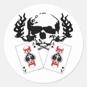 Poker Skulls Sticker