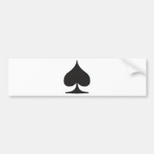Poker Spade Suit Gambling Bumpersticker (Voorkant)