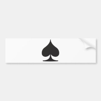 Poker Spade Suit Gambling Bumpersticker