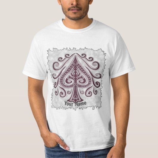 Poker Spades  T-shirt (Voorkant)
