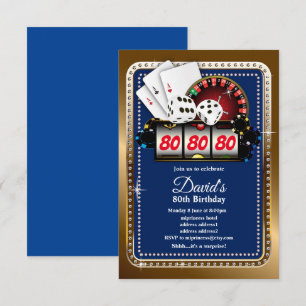 Poker-speelkaart, casino party-uitnodiging kaart