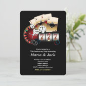 Poker-speelkaart, casino party-uitnodiging kaart (Staand voorkant)