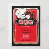 Poker-speelkaart, casino party-uitnodiging kaart (Voorkant)