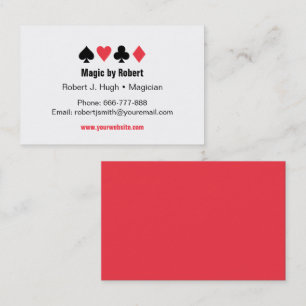 Poker speelkaarten Azen Magiër Visitekaartjes