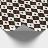 Poker Speelkaarten Gift Wrap, Eenvoudig Vegas Casi Cadeaupapier (Hoek)