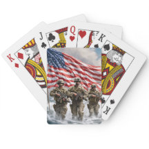 Poker speelkaarten militaire kracht
