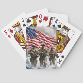 Poker speelkaarten militaire kracht