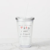 Poker speelkaartsymbolen aangepaste tumbler glas (Achterkant)