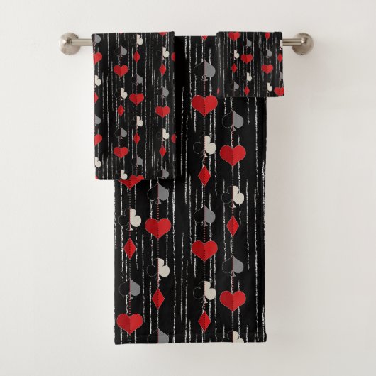 Poker speelkaartsymbolen. bad handdoek (Insitu)