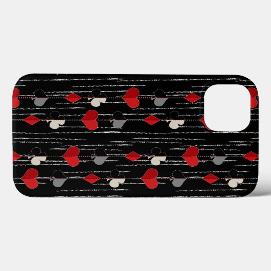 Poker speelkaartsymbolen. Case-Mate iPhone case (Achterkant (horizontaal))