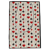 Poker Speelkaartsymbolen Medium Cadeauzakje (Voorkant)
