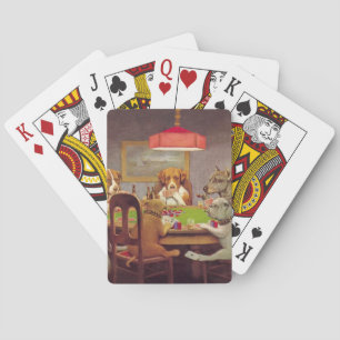 Poker spel spelende honden pokerkaarten