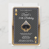 Poker Spelen Kaart Casino Verjaardagsuitnodiging (Voorkant)