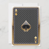 Poker Spelen Kaart Casino Verjaardagsuitnodiging (Achterkant)