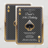 Poker Spelen Kaart Casino Verjaardagsuitnodiging (Voorkant / Achterkant)