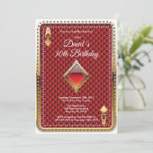 Poker Spelen Kaart Casino Verjaardagsuitnodiging (Staand voorkant)