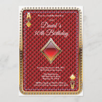 Poker Spelen Kaart Casino Verjaardagsuitnodiging