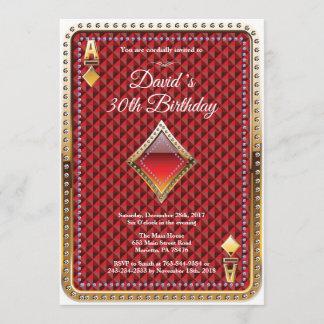 Poker Spelen Kaart Casino Verjaardagsuitnodiging