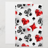 Poker Speler Gambler Spelen Kaart Suits Las Vegas (Voorkant / Achterkant)