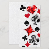 Poker Speler Gambler Spelen Kaart Suits Las Vegas (Voorkant / Achterkant)